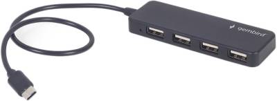 Разветвитель Gembird USB-C 4 ports USB 2.0 black UHB-CM-U2P4-01