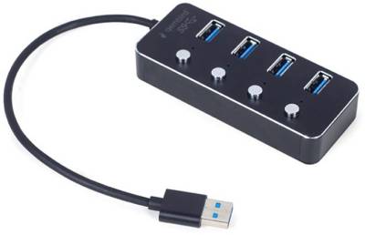 Разветвитель Gembird USB 3.0 4 ports switch black UHB-U3P4P-01