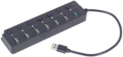Разветвитель Gembird 7 ports (1xUSB3.1+6xUSB2.0) switch black UHB-U3P1U2P6P-01