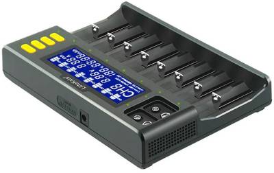 Зарядка LiitoKala 8 Slots, LCD дисплей, Li-ion/Ni-MH/Ni-Cd/AA/ААA/AA Lii-S8