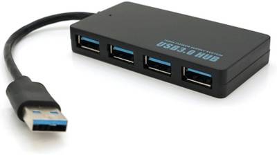 Разветвитель VOLTRONIC USB 3.0 to 4xUSB 0.14m flat black YT-3HF4/2TB