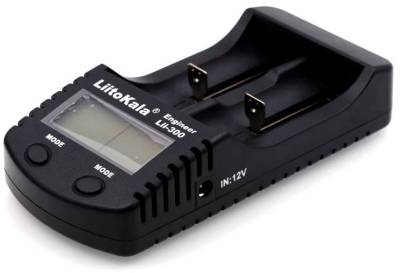 Зарядка LiitoKala 2 Slots, LCD дисплей, Li-ion/Ni-MH/Ni-Cd/AA/ААA/AA Lii-300