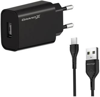 Зарядка Grand-X Quick Charge QС3.0 22.5W + cable USB to USB-C 1.0m CH-550TC