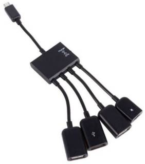 Разветвитель Lapara LA-MicroUSB-OTG-HUB black