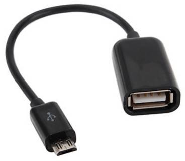 Кабель Lapara OTG USB 2.0 AF to Micro 5P 0.16m LA-UAFM-OTG black
