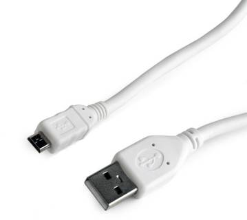 Кабель CABLEXPERT USB 2.0 AM to Micro 5P 1.0m CCP-mUSB2-AMBM-W-1M