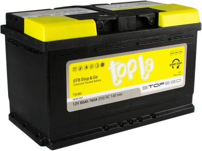 Аккумулятор Topla 80 Ah/12V  EFB Euro 112 080