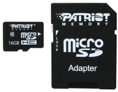 Флеш-карта Patriot LX Series microSDHC 16GB UHS-I class 10 + Adapter PSF16GMCSDHC10