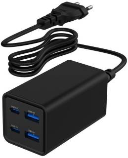 Зарядка Gembird 2xUSB-C PD65W + 2xUSB QC3.0 30W black TA-UC-2A2C-PD65-01-BK