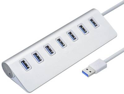 Разветвитель VOLTRONIC USB 3.0 to 7xUSB 0.2m aluminum YT-3HA7/2TB