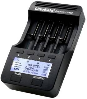 Зарядка LiitoKala 4 Slots, LCD дисплей, Li-ion/Ni-MH/Ni-Cd/AA/ААA/AA Lii-500