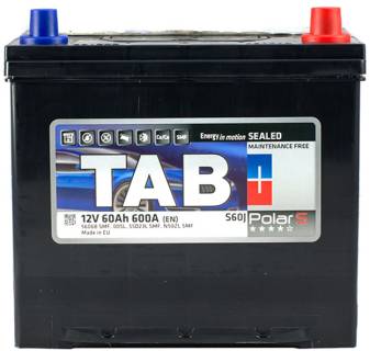 Аккумулятор TAB 60 Ah/12V  Polar S Euro Japan 246 860