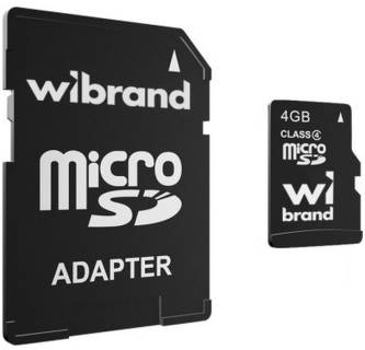 Флеш-карта Wibrand 4GB microSD class 4 WICDC4/4GB-A