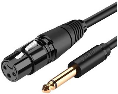 Кабель Ugreen 6.35mm M to XLR F 2.0m AV131 black 20719