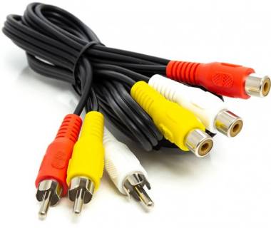 Кабель PowerPlant 3xRCA M to 3xRCA F 1.0m CA912049