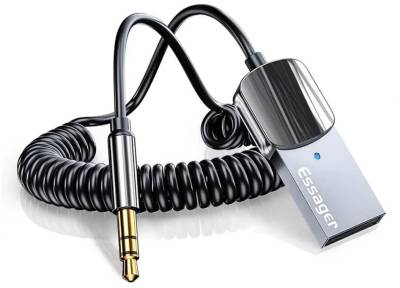 Сетевой адаптер ESSAGER Adapter Car Wireless Receiver USB to 3.5mm Car Kit EBTEB01-JS0A