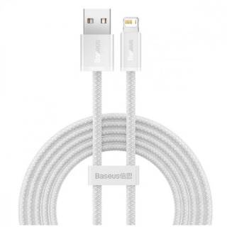 Кабель Baseus USB 2.0 AM to Lightning 2.0m 2.4A white CALD000502