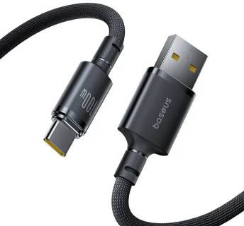 Кабель Baseus USB 2.0 AM to USB-C 1.0m 100W/7.5W black E0426W01