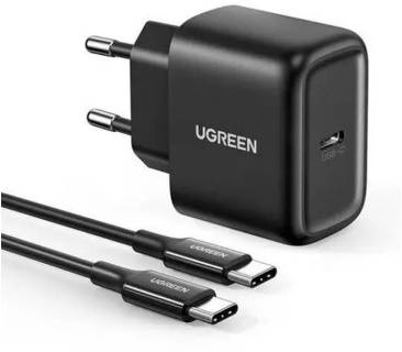 Зарядка Ugreen USB-C PD25W + cable USB-C to USB-C 2.0m CD250 blac 50581