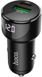 Зарядка HOCO 1xUSB-C PD20W + 1xUSB QC3.0 car adapter Z42 black 6931474742544