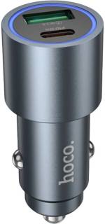 Зарядка HOCO 1xUSB-C PD30W + 1xUSB QC3.0 48W car adapter Z60 gr 6942007642095