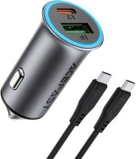 Зарядка ACEFAST 1xUSB-C PD95W + 1xUSB gray 6974316285304
