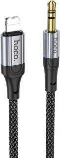 Кабель HOCO Lightning to 3.5mm M 1.0m nylon UPA26 black 6942007608817