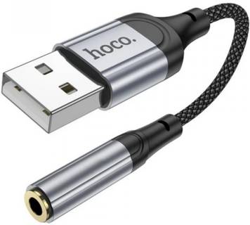 Кабель HOCO USB AM to 3.5mm F LS36 black 6942007608879