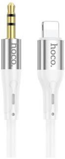 Кабель HOCO Lightning to 3.5mm M 1.0m silicone UPA22 white 6931474769480