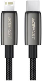 Кабель ACEFAST USB 2.0 AM to Lightning 1.2m 30W nylon black 6974316285410