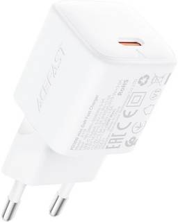 Зарядка ACEFAST A118 USB-C PD30W GaN white 6974316285366