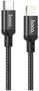 Кабель HOCO USB-C to Lightning 1.0m 3A 20W nylon X14 black 6931474752192