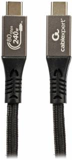Кабель CABLEXPERT USB-C to USB-C 1.0m USB4 240W 16K60Hz braided CCBP-USB4.2-CMCM240-1M
