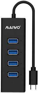 Разветвитель Maiwo USB Type-C to 4х USB3.0 cable 15 cm KH304C