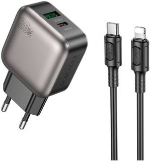 Зарядка BOROFONE BAS54A Absolute 1xUSB-C PD20W + 1xUSB QC3.0 + cabl 6941991116216