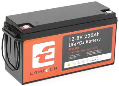 Аккумулятор Lithtech 12,8V 200Ah, 2.25k + Bluetooth TE12200B