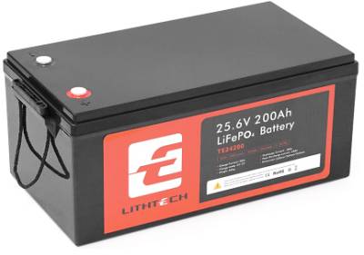 Аккумулятор Lithtech 25,6V 200Ah, 5.12k + Bluetooth TE24200B