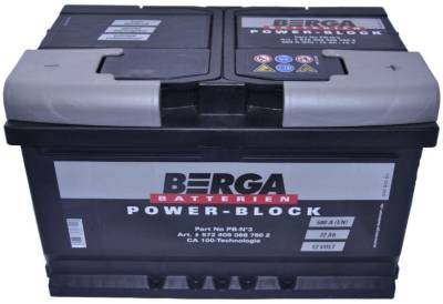 Аккумулятор Berga Power Block 72Ah Н Ев (-/+) (680EN) 5724090687502