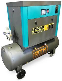 Компрессор GTM гвинтовий, ресивер 200л, 680л/хв, 5.5kW, 8бар, 380 DLG5.5V WITH CLOSED CASE
