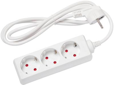 Фильтр Delux G3J 1.5м 3 роз. з заземленням white 90021621