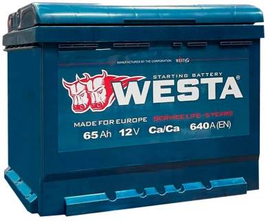 Аккумулятор Westa 6CT-65 А (1)