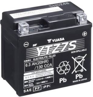 Аккумулятор Yuasa 12V 6,3Ah High Performance MF VRLA Battery YTZ7S