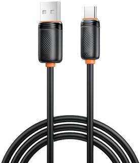 Кабель XO USB 2.0 AM to USB-C 1.0m 3A black XO-CB-300UC-BK