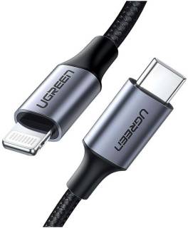 Кабель Ugreen USB-C to Lightning 2.0m US304 20V/3A 60W Black 60761