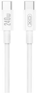 Кабель XO USB-C to USB-C 1.0m 240W white XO-CB-240CC-WH