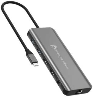 Разветвитель J5Create USB-C 7-in-1 2xHDMI + 2xUSB 3.2 + 1xRJ45 1000Mbps JCD398-N