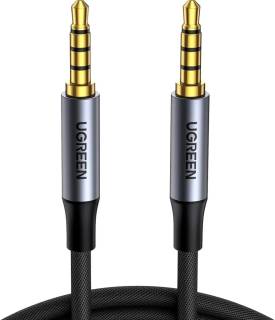 Кабель Ugreen 3.5mm M to 3.5mm M 1.0m (4pin) AV183 gray 10648