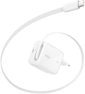 Зарядка Belkin 2xUSB-C 67W GaN PD3.2 PPS + built-in cable USB-C 1 WCH022KQWH