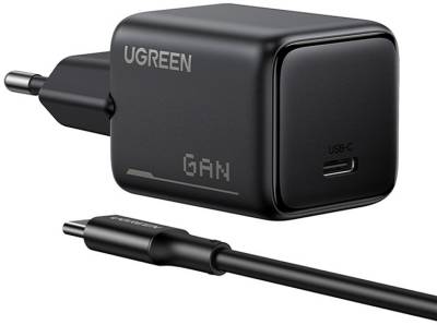 Зарядка Ugreen X517 USB-C PD25W GaN + cable USB-C to USB-C 1.0m b 75103
