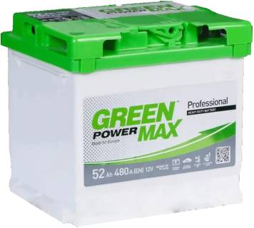 Аккумулятор Green Power MAX 52Ah Ев (-/+) 000022374
